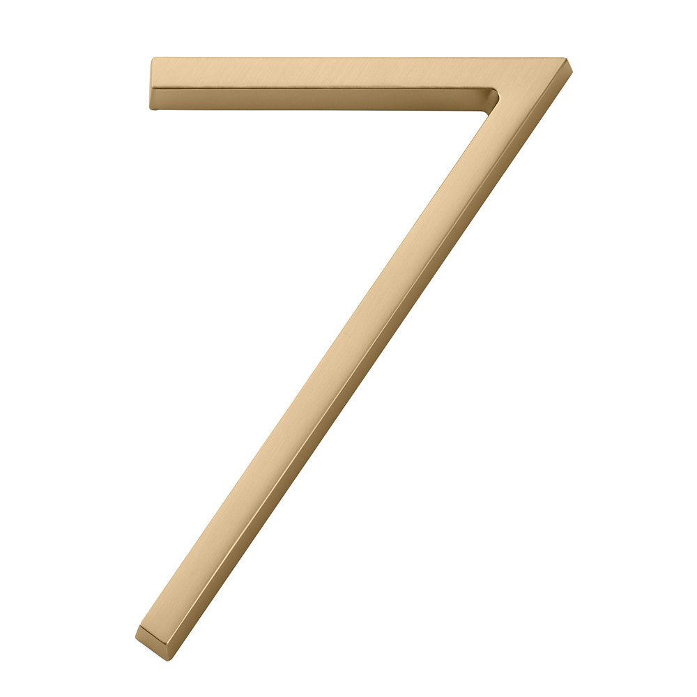 Emtek #7 Modern House Number in Satin Brass