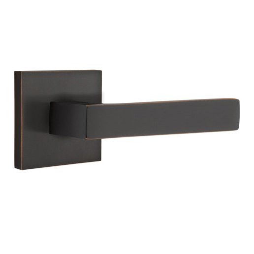 Emtek Single Dummy Dumont Right Handed Lever with Square Rose in Oil Rubbed Bronze