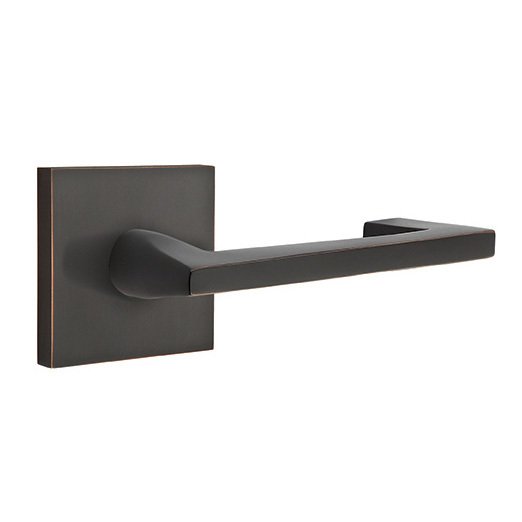 Emtek Double Dummy Argos Door Right Handed Lever With Square Rose in Oil Rubbed Bronze