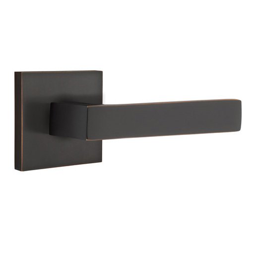 Emtek Double Dummy Dumont Right Handed Lever with Square Rose in Oil Rubbed Bronze