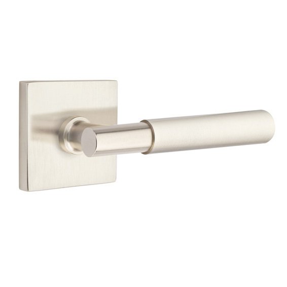 Emtek Double Dummy Myles Right Handed Lever with Square Rose in Satin Nickel