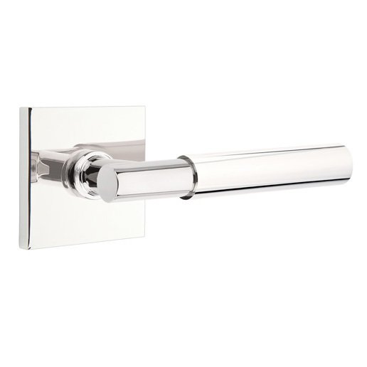 Emtek Double Dummy Myles Right Handed Lever with Square Rose in Polished Chrome