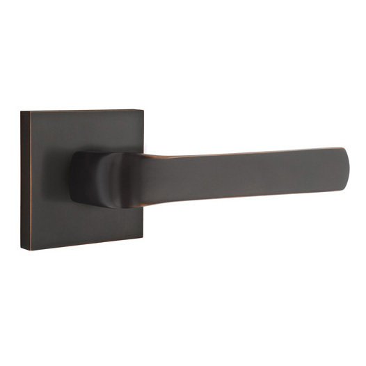Emtek Double Dummy Spencer Right Handed Lever with Square Rose in Oil Rubbed Bronze