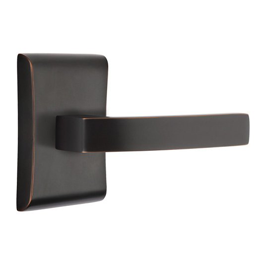Emtek Single Dummy Breslin Right Handed Lever with Neos Rose in Oil Rubbed Bronze