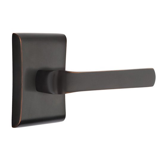 Emtek Single Dummy Spencer Right Handed Lever with Neos Rose in Oil Rubbed Bronze