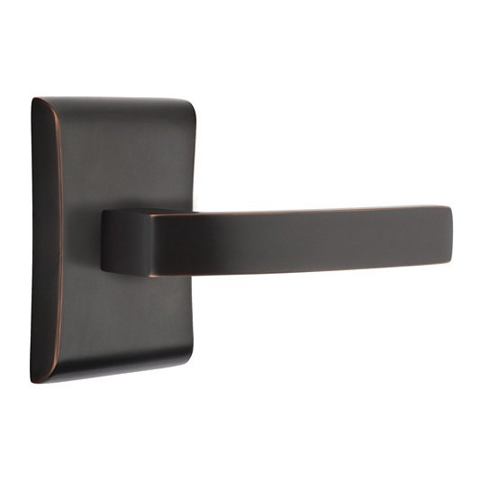 Emtek Double Dummy Breslin Right Handed Lever with Neos Rose in Oil Rubbed Bronze