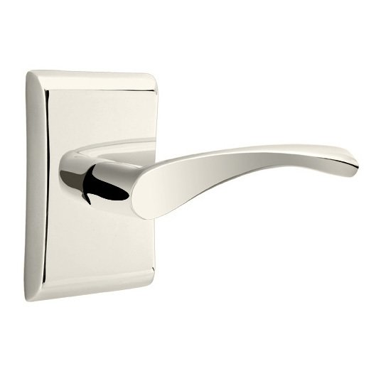 Emtek Double Dummy Triton Door Right Handed Lever With Neos Rose in Polished Nickel