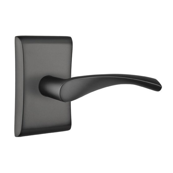 Emtek Double Dummy Triton Door Right Handed Lever With Neos Rose in Flat Black