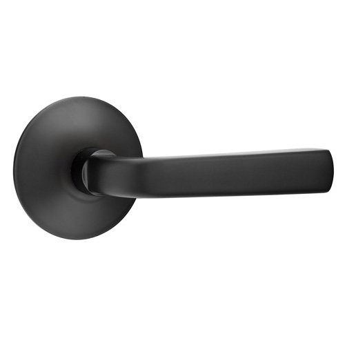 Emtek Double Dummy Sion Door Right Handed Lever With Modern Rose in Flat Black