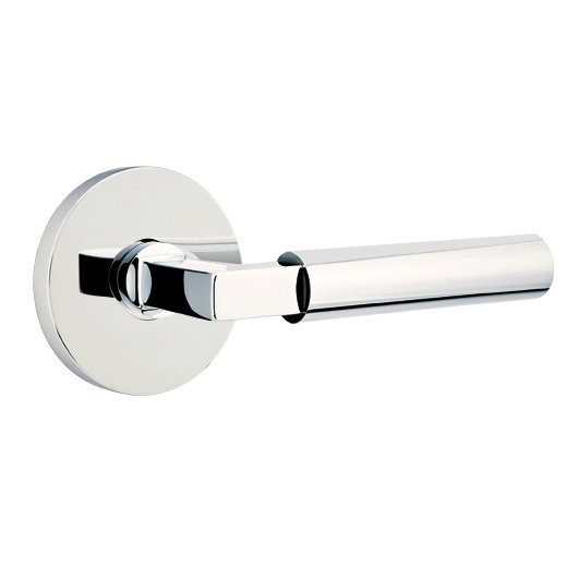 Emtek Passage Hercules Right Handed Door Lever And Disk Rose with Concealed Screws in Polished Chrome