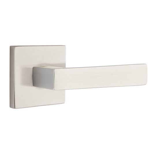 Emtek Passage Dumont Right Handed Lever with Square Rose in Satin Nickel