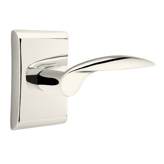 Emtek Passage Mercury Right Handed Door Lever And Neos Rose with Concealed Screws in Polished Nickel