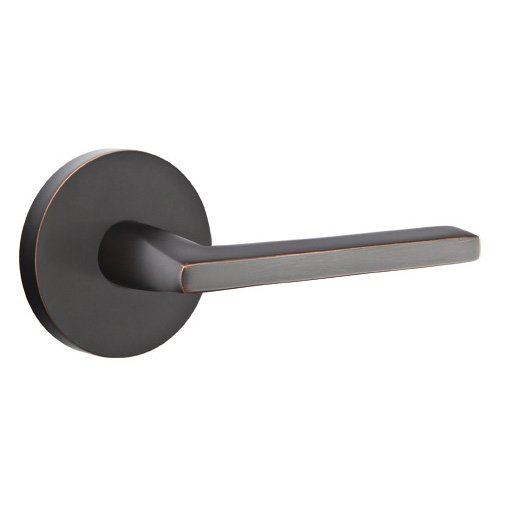 Emtek Privacy Helios Right Handed Door Lever And Disk Rose With Concealed Screws in Oil Rubbed Bronze