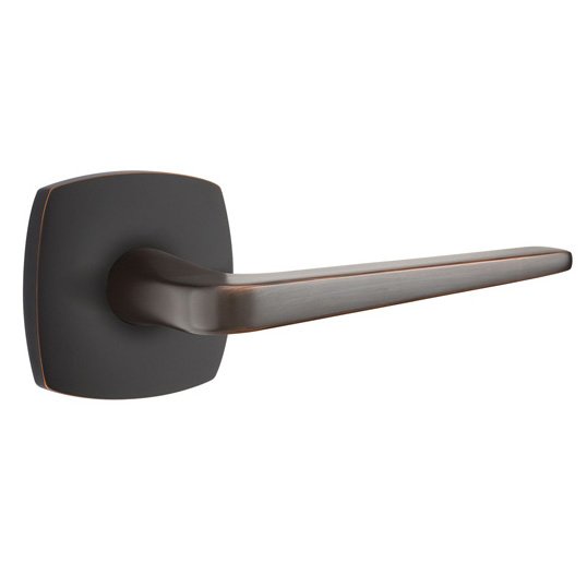 Emtek Single Dummy Athena Right Handed Lever with Urban Modern Rose in Oil Rubbed Bronze