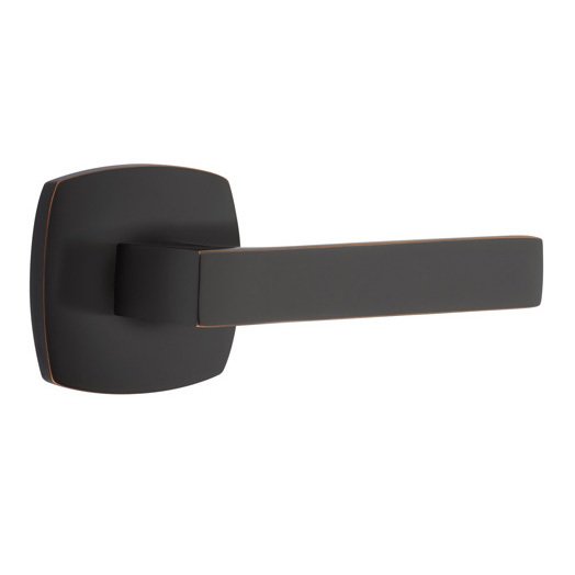 Emtek Double Dummy Dumont Right Handed Lever with Urban Modern Rose in Oil Rubbed Bronze