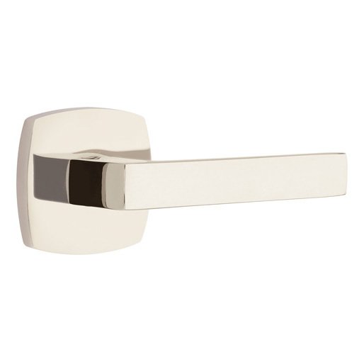 Emtek Double Dummy Dumont Right Handed Lever with Urban Modern Rose in Polished Nickel