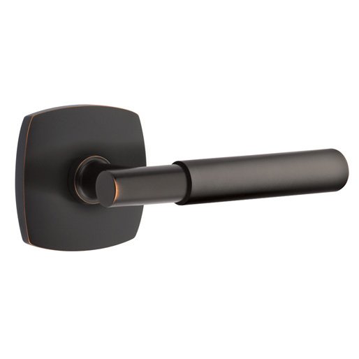 Emtek Double Dummy Myles Right Handed Lever with Urban Modern Rose in Oil Rubbed Bronze