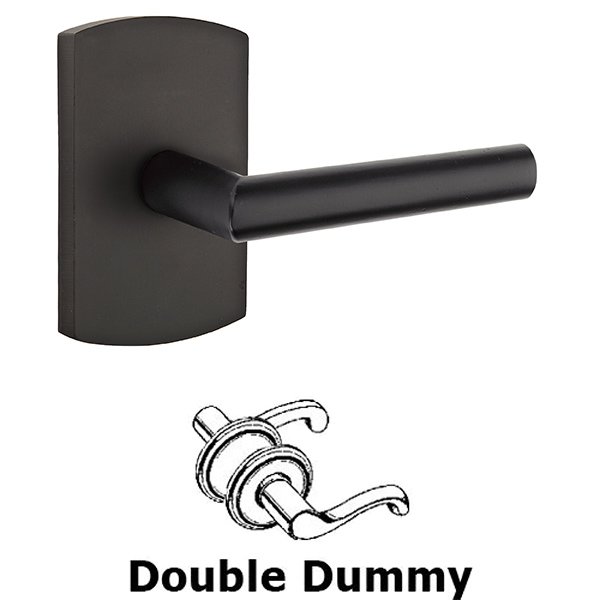 Emtek Double Dummy Mariposa Right Handed Lever with #4 Rose in Flat Black Bronze