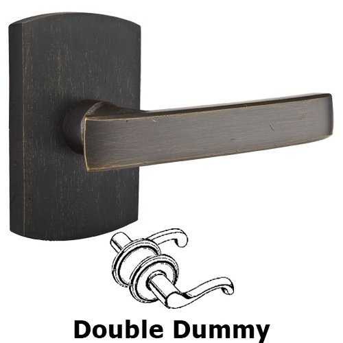 Emtek Double Dummy Right Handed Yuma Lever With #4 Rose in Medium Bronze