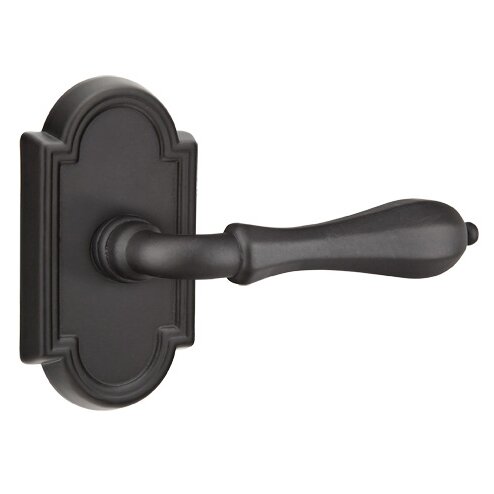 Emtek Double Dummy Right Handed Octagon Lever With #11 Rose in Flat Black Bronze