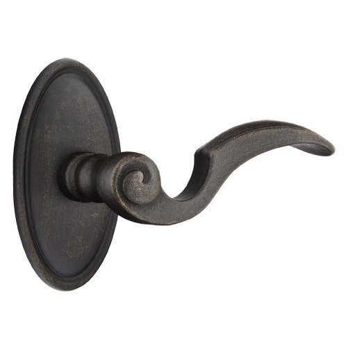 Emtek Double Dummy Right Handed Napoli Lever With #14 Rose in Medium Bronze