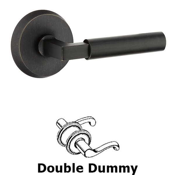 Emtek Double Dummy Bryce Right Handed Lever with #2 Rose in Medium Bronze