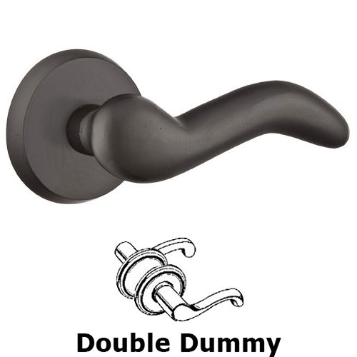 Emtek Double Dummy Right Handed Cody Lever With #2 Rose in Flat Black Bronze
