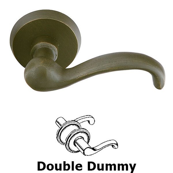 Emtek Double Dummy Left Handed Teton Lever With #2 Rose in Medium Bronze