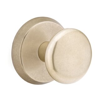 Emtek Double Dummy Winchester Knob With #2 Rose in Tumbled White Bronze
