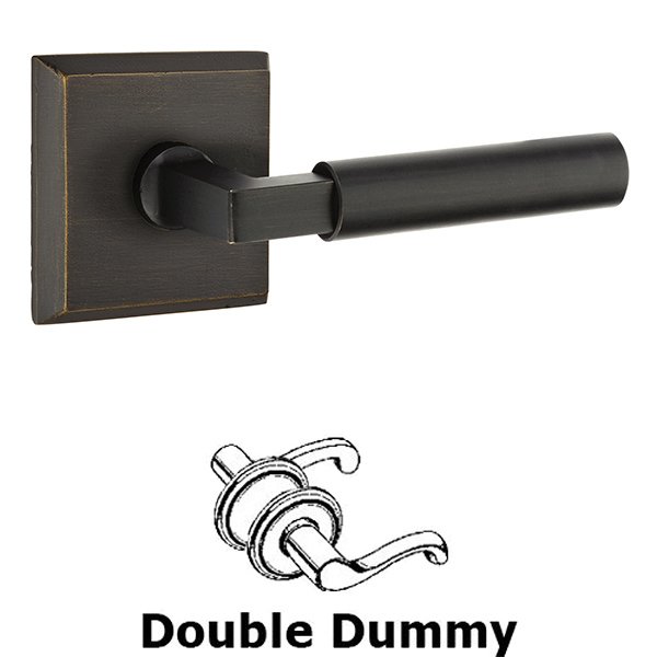 Emtek Double Dummy Bryce Right Handed Lever with #6 Rose in Medium Bronze