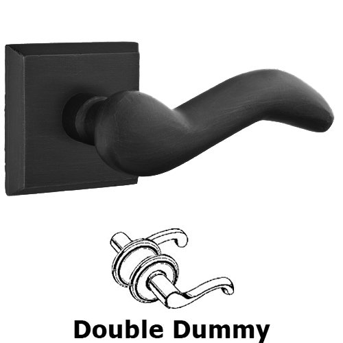 Emtek Double Dummy Right Handed Cody Lever With #6 Rose in Flat Black Bronze