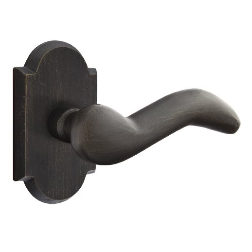 Emtek Passage Right Handed Cody Lever And #1 Rose with Concealed Screws in Medium Bronze