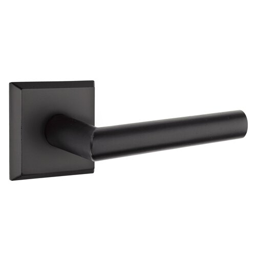 Emtek Passage Mariposa Right Handed Lever with #6 Rose and Concealed Screws in Flat Black Bronze