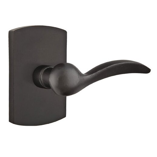 Emtek Privacy Right Handed Durango Lever And #4 Rose with Concealed Screws in Flat Black Bronze