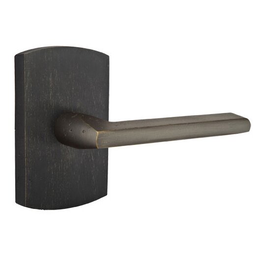 Emtek Privacy Right Handed Lariat Lever And #4 Rose with Concealed Screws in Medium Bronze