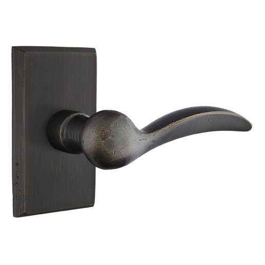 Emtek Privacy Right Handed Durango Lever And #3 Rose with Concealed Screws in Medium Bronze