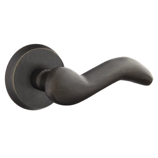 Emtek Privacy Right Handed Cody Lever And #2 Rose with Concealed Screws in Medium Bronze