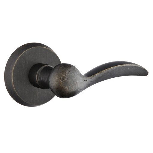 Emtek Privacy Right Handed Durango Lever And #2 Rose with Concealed Screws in Medium Bronze
