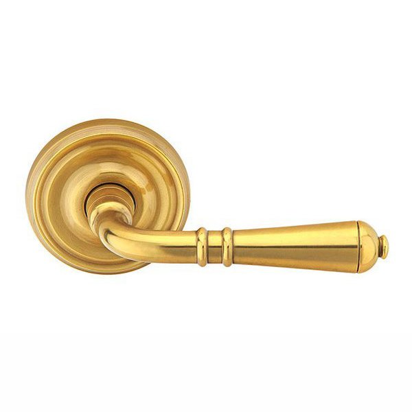 Emtek Double Dummy Right Handed Turino Door Lever With Regular Rose in French Antique Brass