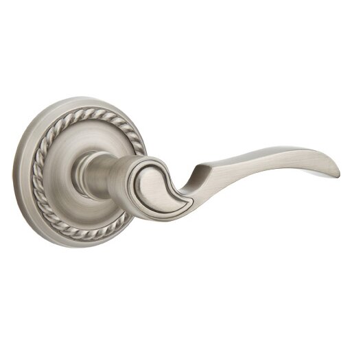 Emtek Single Dummy Right Handed Coventry Lever With Rope Rose in Pewter