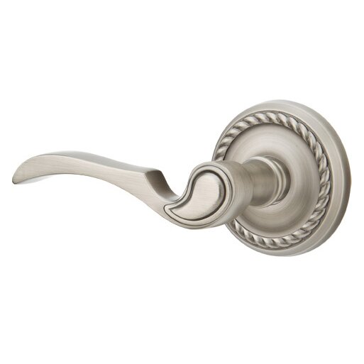 Emtek Double Dummy Coventry Left Handed Lever With Rope Rose in Pewter