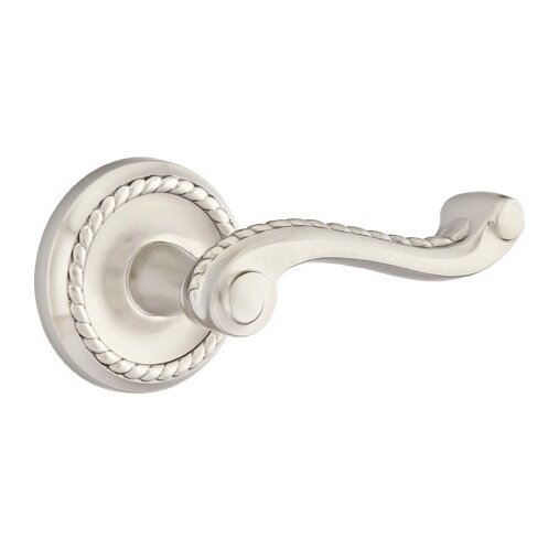 Emtek Double Dummy Rope Right Handed Lever With Rope Rose in Satin Nickel