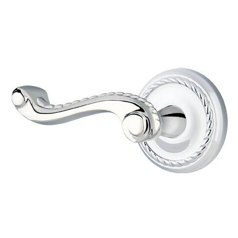 Emtek Double Dummy Rope Left Handed Lever With Rope Rose in Polished Chrome