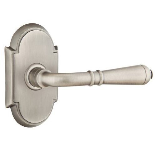 Emtek Single Dummy Right Handed Turino Door Lever With #8 Rose in Pewter