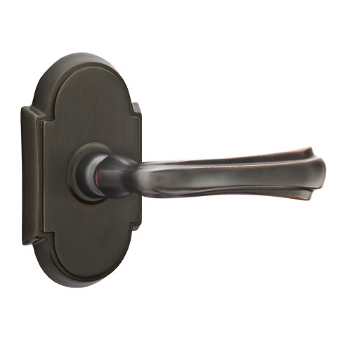 Emtek Single Dummy Right Handed Wembley Lever With #8 Rose in Oil Rubbed Bronze
