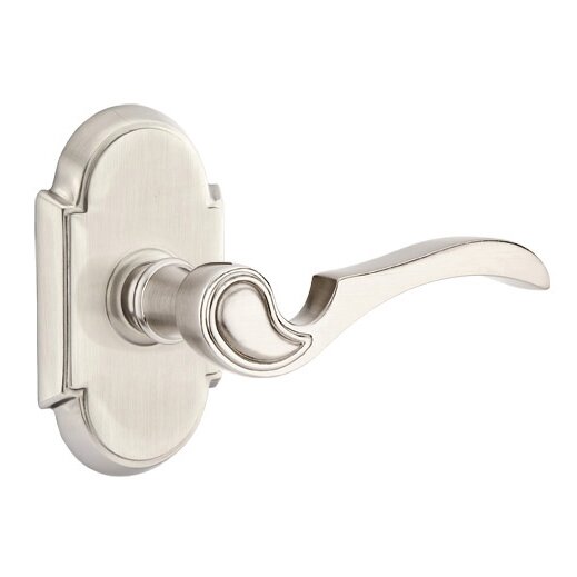 Emtek Double Dummy Coventry Right Handed Lever With #8 Rose in Satin Nickel