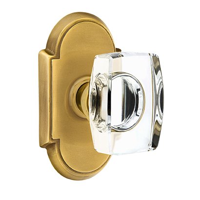 Emtek Windsor Double Dummy Door Knob with #8 Rose in French Antique Brass