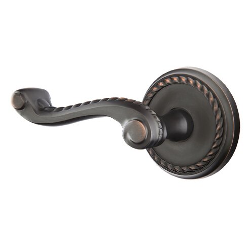 Emtek Passage Left Handed Rope Lever With Rope Rose in Oil Rubbed Bronze