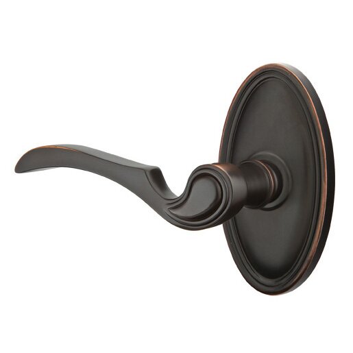 Emtek Passage Left Handed Coventry Lever With Oval Rose in Oil Rubbed Bronze