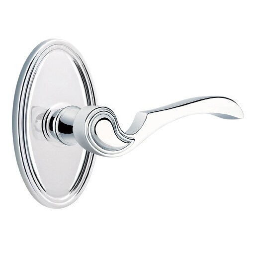 Emtek Passage Right Handed Coventry Lever With Oval Rose in Polished Chrome